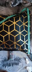 Наволочка декоративная Черная с золотом, 100% полиэстер, 43 х 43 см, Y6-1906 - фото 8 от пользователя