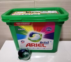 Капсулы для стирки Ariel, Pods Все-в-1 Color, для цветного белья, 23 шт, капсула 23.8 г - фото 2 от пользователя