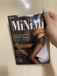 Колготки Minimi, Mini Milana, 20 DEN, р. 5, nero, шортики - фото 3 от пользователя