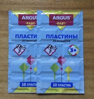 Репеллент от комаров, пластина, без запаха, для детей, Argus, Baby, 10 шт - фото 3 от пользователя