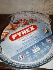 Форма для запекания стекло, 28 см, 1.4 л, круглая, с волнистым краем, Pyrex, Bake &amp; Enjoy, 813B000/7046 - фото 7 от пользователя