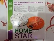 Весы кухонные электронные, стекло, Homestar, HS-3007S, платформа, точность 1 г, до 7 кг кг, LCD-дисплей, круглые, разноцветные, 003042 - фото 3 от пользователя