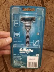 Станок для бритья Gillette, Mach3, для мужчин, 3 лезвия, 1 сменная кассета - фото 2 от пользователя