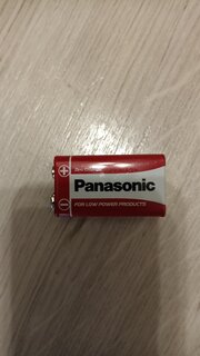 Батарейка Panasonic, 9V (6F22), Zinc-carbon, солевая, 9 В, блистер - фото 1 от пользователя