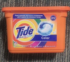 Капсулы для стирки Tide, Все в 1 Pods Color, 18 шт, капсула 24.8 г - фото 1 от пользователя