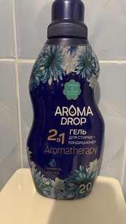 Гель для стирки Aroma Drop, 1 л, универсальный, Свежесть лотоса 2в1 - фото 1 от пользователя