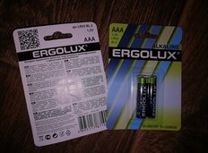 Батарейка Ergolux, ААА (LR03, 24A), Alkaline, щелочная, 1.5 В, блистер, 2 шт, 11743 - фото 1 от пользователя