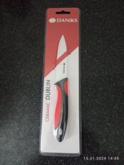 Нож кухонный Daniks, Дублин, для овощей, керамика, 10 см, рукоятка пластик, CK0605-3 - фото 9 от пользователя