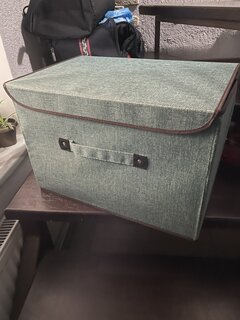 Кофр для хранения, с крышкой, 46х30х30 см, нетканое полотно, с ручкой, зеленый, Y4-7829 - фото 7 от пользователя