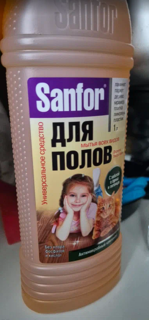 Средство для мытья полов Sanfor, Антимикробный компонент, 1 л, Для домов с кошками, 22157 - фото 9 от пользователя