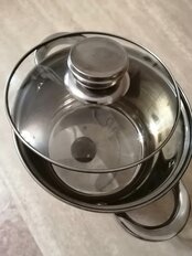 Кастрюля нержавеющая сталь, 4 л, с крышкой, крышка стекло, Daniks, Стандарт, SD-420-2, индукция - фото 4 от пользователя