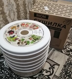 Сушилка для овощей, фруктов Rion, R-05D0, 5 поддонов, 520 Вт, белая - фото 4 от пользователя