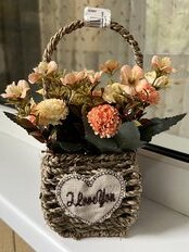 Цветок искусственный декоративный Композиция, в корзинке, 21 см, Y6-2044 - фото 9 от пользователя