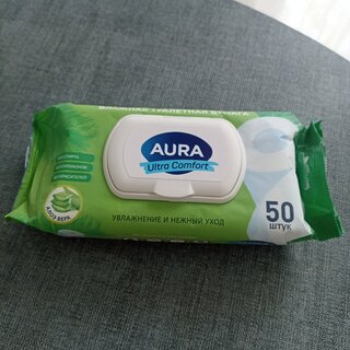 Туалетная бумага влажная Aura, Ultra Comfort, 50 шт - фото 3 от пользователя