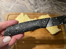 Нож кухонный Daniks, Карбон, универсальный, нержавеющая сталь, 12.5 см, рукоятка пластик, YW-A641-3-UT - фото 2 от пользователя