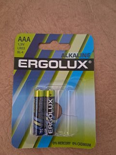 Батарейка Ergolux, ААА (LR03, 24A), Alkaline, щелочная, 1.5 В, блистер, 4 шт, 11744 - фото 3 от пользователя