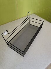 Полка для ванной металл, прямая, 36х14.5х14.5 см, силиконовое крепление, черная, T2022-HT024 - фото 1 от пользователя