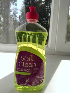 Средство для мытья посуды Softi Clean, Лимон и лемонграсс, 500 мл - фото 6 от пользователя