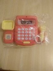 Игрушка детская Кассовый аппарат, свет, звук, с аксессуарами, на батарейках, пластик, A1379686M-B, красная - фото 3 от пользователя