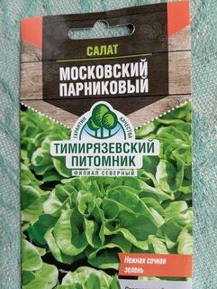 Семена Салат листовой, Московский парниковый, 0.5 г, цветная упаковка, Тимирязевский питомник - фото 1 от пользователя