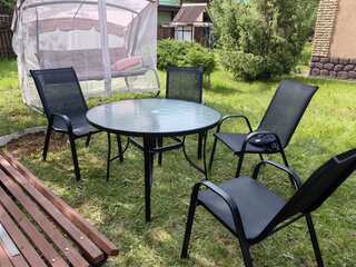 Мебель садовая Лилиана, стол, 105х105х72 см, 4 кресла, 100 кг, 55х70х94 см, C010073 - фото 1 от пользователя