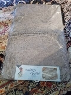 Коврик для ванной, 0.5х0.8 м, полиэстер, серый, A090016 - фото 4 от пользователя