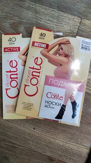 Колготки Conte, Active, 40 DEN, р. 4, natural/телесные, шортики утягивающие - фото 9 от пользователя