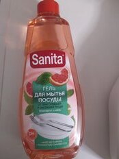 Средство для мытья посуды Sanita, Грейпфрут + мята, 450 мл, от засохшей пищи и жира - фото 8 от пользователя