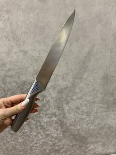 Нож кухонный Daniks, Ocean, разделочный, нержавеющая сталь, 20 см, рукоятка нержавеющая сталь, YW-A429B-SL - фото 3 от пользователя