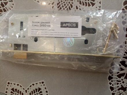 Замок врезной Apecs, 2600-G, 22173, без ручки, цилиндровый, универсальный, золото - фото 3 от пользователя
