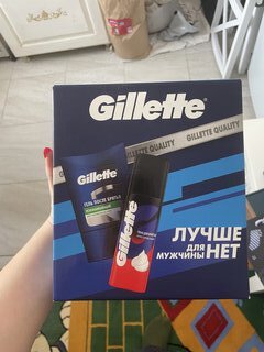 Набор подарочный для мужчин, Gillette, гель после бритья для чувствительной кожи 75 мл + пена для бритья 50 мл - фото 6 от пользователя