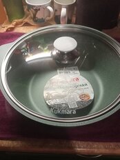 Кастрюля-жаровня алюминий, антипригарное покрытие, 4 л, с крышкой, крышка стекло, Kukmara, Фисташковый Мрамор, жмф42а - фото 9 от пользователя