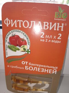 Фунгицид Фитолавин, от бактериальных и грибковых заболеваний, 2 мл, 2 шт, Зеленая аптека Садовода - фото 7 от пользователя