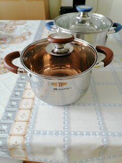 Кастрюля нержавеющая сталь, 2.8 л, с крышкой, крышка стекло, Daniks, Веллингтон, GS-01415-18CA, серебристая, индукция - фото 2 от пользователя