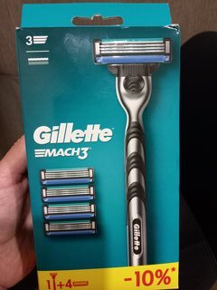 Станок для бритья Gillette, Mach3, для мужчин, 5 сменных кассет - фото 2 от пользователя