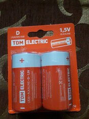 Батарейка TDM Electric, D (LR20), Alkaline, щелочная, 1.5 В, блистер, 2 шт, SQ1702-0012 - фото 9 от пользователя