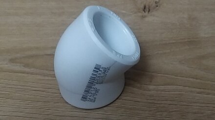Уголок полипропилен, d32 мм, 45 °, внутренняя/внутренняя, белый, РосТурПласт - фото 2 от пользователя