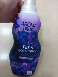 Гель для стирки Aroma Drop, 1 л, универсальный, Лаванда и ваниль 2в1 - фото 4 от пользователя