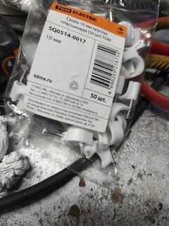 Скоба для кабеля, пластик, 10 мм, 50 шт, круглая, TDM Electric, с гвоздем, SQ0514-0017 - фото 9 от пользователя