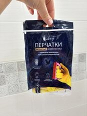 Перчатки хозяйственные латекс, L, желтые, Eurohouse, Household Gloves/Gward Iris/Libry - фото 9 от пользователя