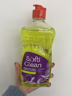 Средство для мытья посуды Softi Clean, Лимон и лемонграсс, 500 мл - фото 2 от пользователя