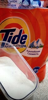 Стиральный порошок Tide, 3 кг, автомат, для белого белья, Альпийская свежесть - фото 3 от пользователя