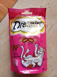 Корм для животных Dreamies, 60 г, для кошек, лакомство, говядина, 52353 - фото 7 от пользователя