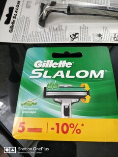 Сменные кассеты для бритв Gillette, Slalom Plus, для мужчин, 5 шт - фото 7 от пользователя