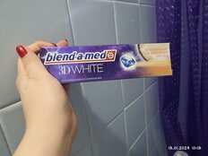 Зубная паста Blend-a-med, 3D White Отбеливание и бережная чистка с Кокосовым маслом, 100 мл - фото 1 от пользователя