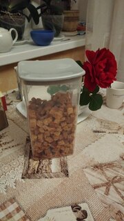 Банка для сыпучих продуктов, пластик, 1.9 л, 12.5х11.5х21 см, с крышкой, Idea, М1224, смоки - фото 1 от пользователя