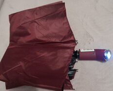 Зонт унисекс, механический, 10 спиц, 60 см, полиэстер, бордовый, Y822-060 - фото 2 от пользователя