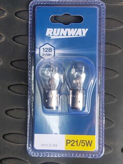 Лампа автомобильная Runway, RW-P21/5W-b, P21/5W 12В 21/5w, 2 шт, блистер - фото 6 от пользователя
