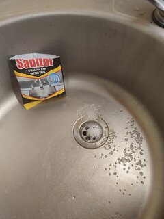 Средство от засоров Sanitol, порошок, 90 г, сухое - фото 3 от пользователя