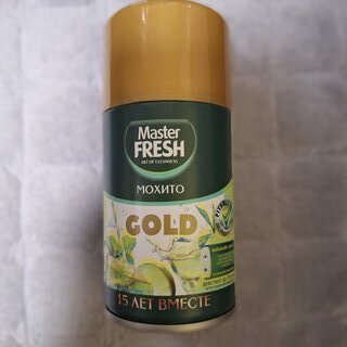 Освежитель воздуха Master Fresh, 250 мл, Gold, Мохито, сменный - фото 3 от пользователя